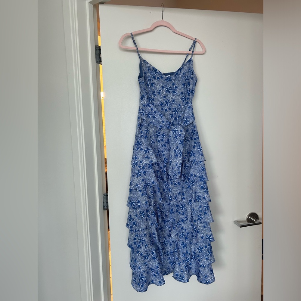 Blue and white midi/ maxi